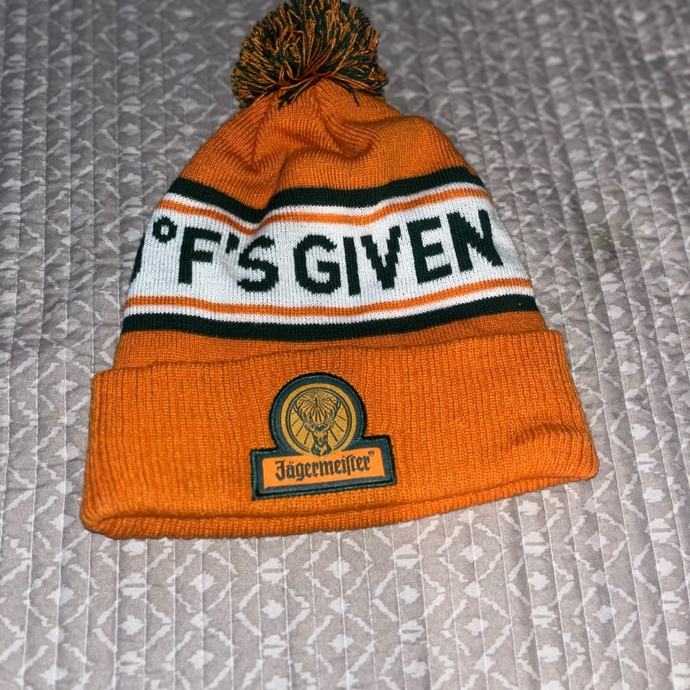 Jagermeister Orange Knit Beanie